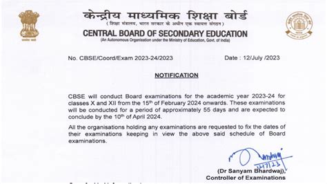 Cbse Exam Date Sheet 2024 Cbse Released Datesheet Of Class 10th And 12th