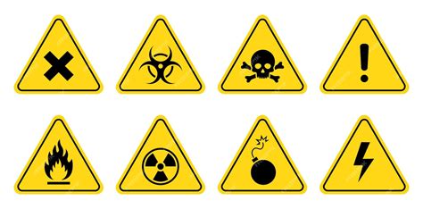 Premium Vector Danger Warning Sign Icon Set Poison Toxic Biohazard