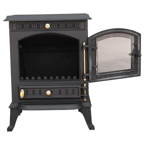 Multifuel Cast Iron Wood Burning Fire Stove Log Wood Burner Fireplace Ebay