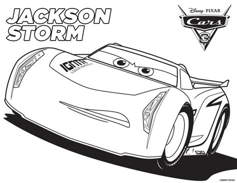 Jackson Storm Para Colorir - Disney Cars 3 Jackson Storm Coloring Page | Truck coloring pages ...