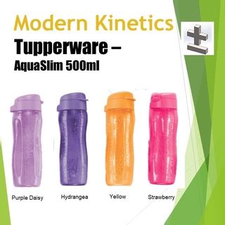 Tupperware Bottle Aquaslim Aquasafe Ml Eco Water Bottle Flip Top