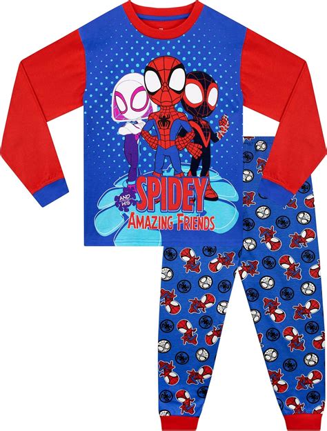 Marvel Pigiama Spiderman Per Ragazzi Set Pigiama Per Bambini Amazon