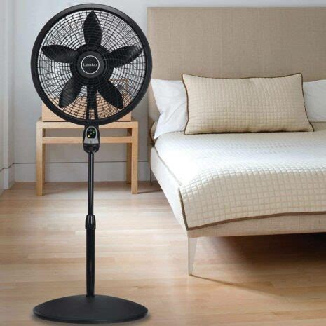 Lasko Pedestal Fan With Remote Control Black