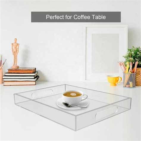 Factory Wholesale Customized Clear Black White Color Serving Tray With