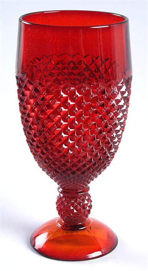 Addison Red Water Goblet By Mosser Ohio Replacements Ltd