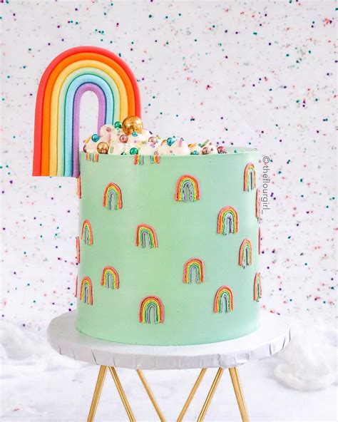 Cute Rainbow Cake Ideas For You Colourful Dessert Minimal Rainbow Cake