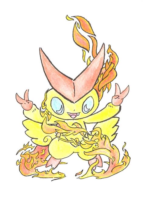 0494 Victini The Victory Pokemon By Rolling Cube On Deviantart