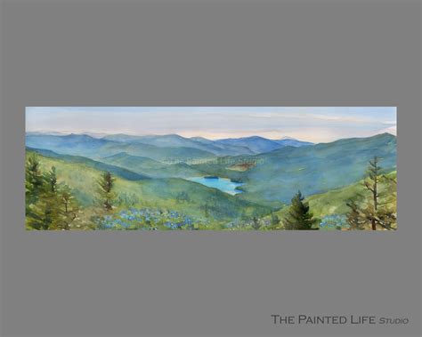 Blue Ridge Mountains Art Print Wide Panoramic Print Of Etsy