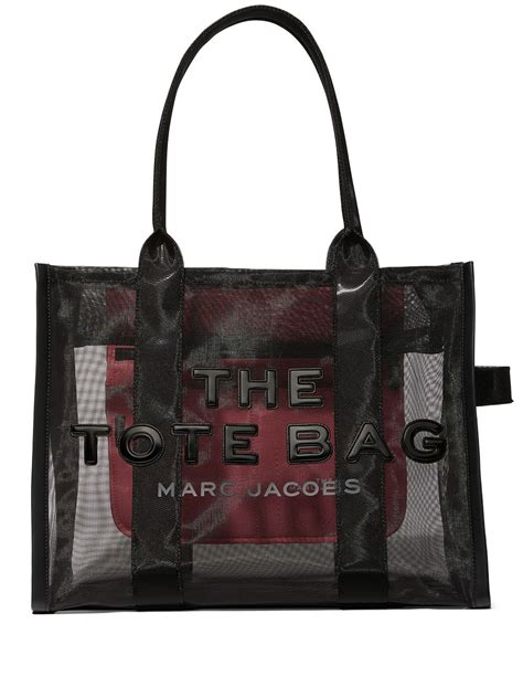 Marc Jacobs Large The Mesh Tote Bag In Black Modesens