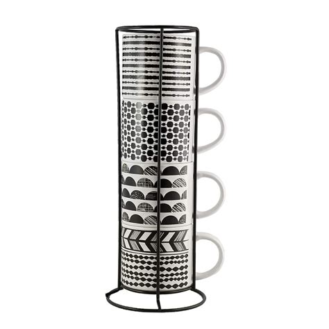 House 2 Home 4 Piece Stackable Coffee Mug Set