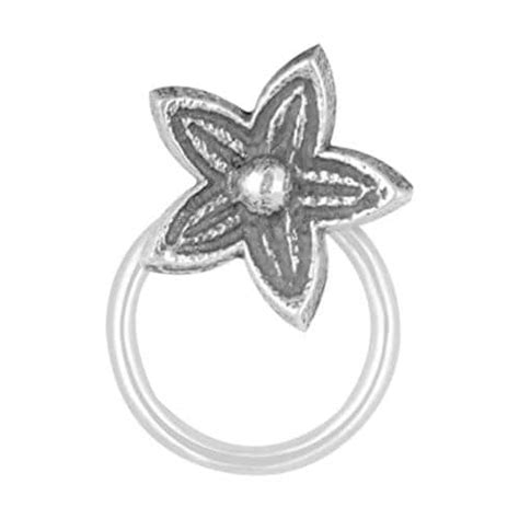 Buy Giva Sterling Silver Oxidised Shining Star Nose Pin For Women