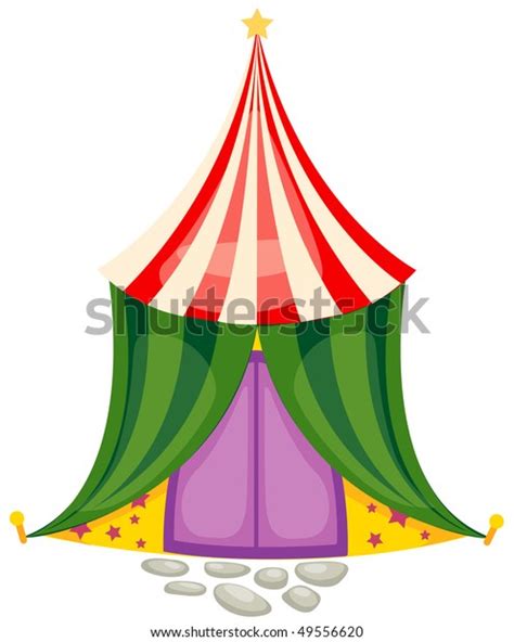 Illustration Isolated Circus Tent On White Stock Illustration 49556620 Shutterstock