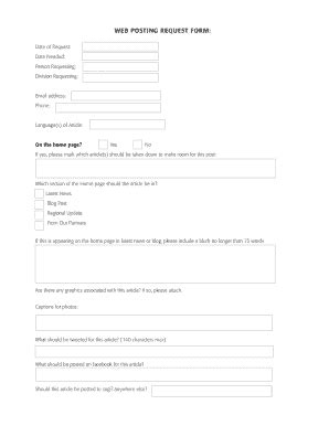 Fillable Online Iglhrc WEB POSTING REQUEST FORM Fax Email Print