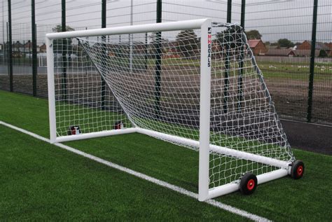 12x6 Wheeled Football Goal Package Mini Soccer Freestanding Aluminium