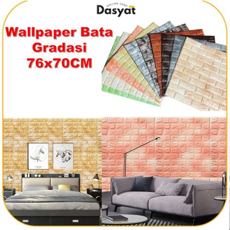 Jual DOS Wallpaper Dinding Foam 3D Motif Batu Bata Corak GRA CKLT