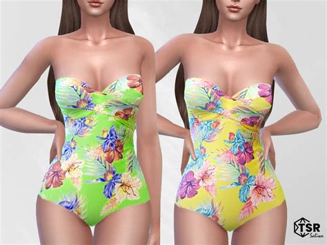 The Sims Resource Strapless Exotic Swimsuits