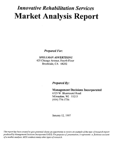 13 Free Sample Market Analysis Report Templates Printable Samples