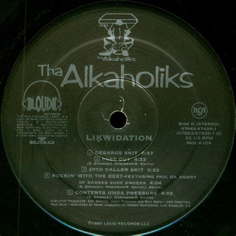 Tha Alkaholiks Likwidation Us Lp Source Records