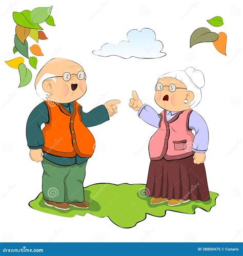 Funny Old Couple Cartoon