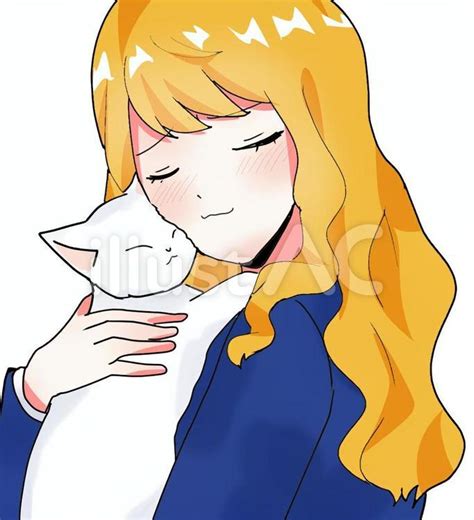 猫と女の子イラスト No 2517039／無料イラストフリー素材なら「イラストac」