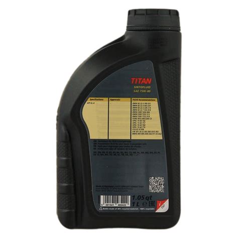 Fuchs TITAN SINTOFLUID SAE 75W 80 Manual Transmission Fluid MTF 75W80 1