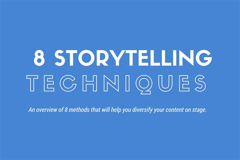 Storytelling Techniques To Use On Stage Speakerhub