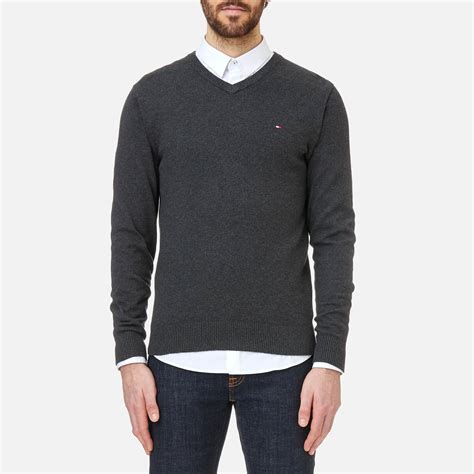 Lyst Tommy Hilfiger Pima Cotton Cashmere V Neck Knitted Jumper In