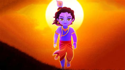 Little Krishna Full Size, Anime Of Krishna In Cartoon HD Wallpaper ...