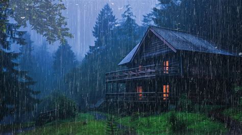 HEAVY RAIN At Night To Sleep Well And Beat Insomnia Thunderstorm For