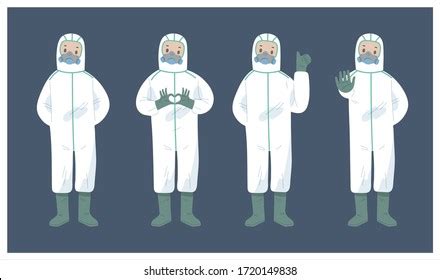 Illustration Set Bundle Medical Workers Ppe Stock Vector (Royalty Free ...