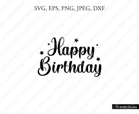 Joyeux Anniversaire Svg Anniversaire Svg Joyeux Etsy