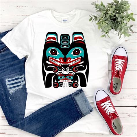 Indigenous Alaska Native American Art Style Bear Shirt Native American ...