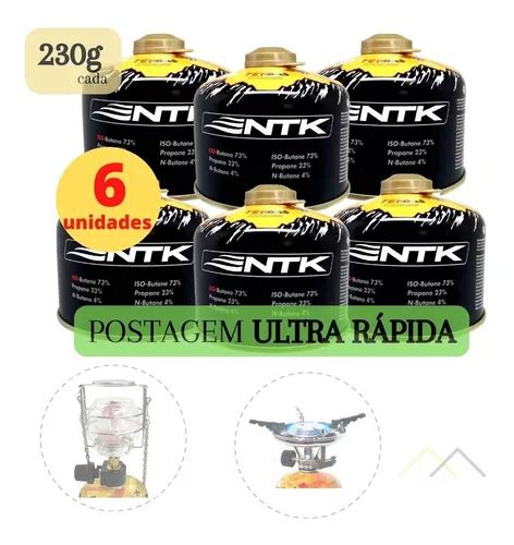 Kit Cartucho Refil G S Tekgas Nautika Ntk Unidades Fogareiro Frete Gr Tis