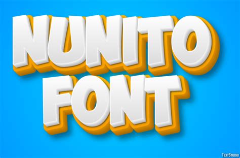 Nunito Font Text Effect And Logo Design Font