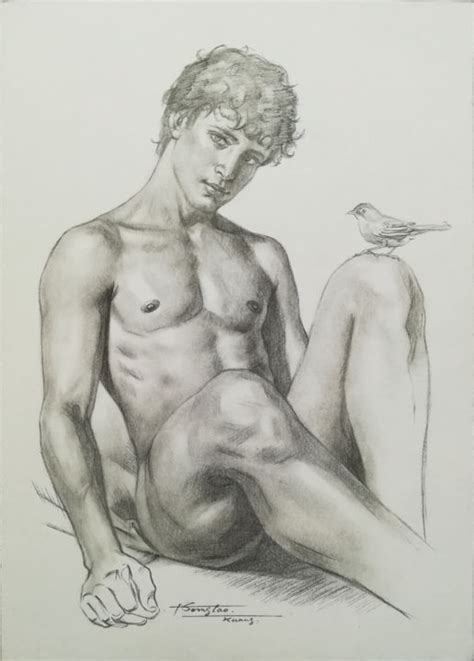 Drawing Charcoal Male Nude Dessin Par Hongtao Huang Artmajeur The