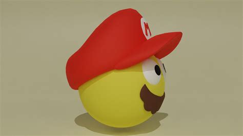 Emoji Mario from Super Mario - 3D Model by clickdamn