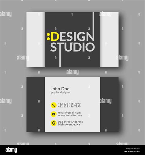 Design Studio Business Card Template Stock Photo Alamy