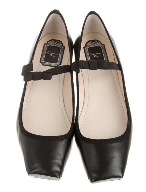 Christian Dior Square Toe Ballet Flats W Tags Shoes Chr36518 The