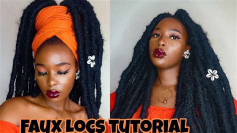 Easy Faux Locs Tutorialbeginner Friendlydiy Jumbo Faux Locs Tutorial Youtube