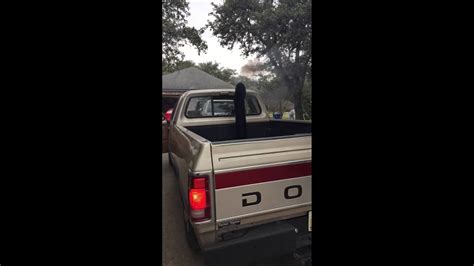 93 First Gen Cummins With 7inch Cat Stack Youtube