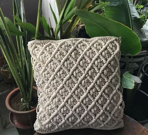 Multicolor Crosia Work Macrame Textured Cushion Cover At Rs 250 Piece