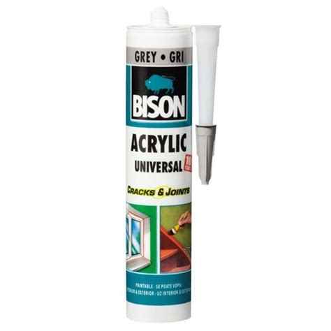 Adezivi Etanșeizant acrilic BISON Acrylic 300ml gri 10689