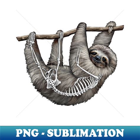 Pygmy Three Toed Sloth Anatomy - Instant PNG Sublimation Dow - Inspire Uplift