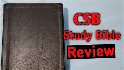 Christian Standard Bible Csb Study Bible Review Youtube