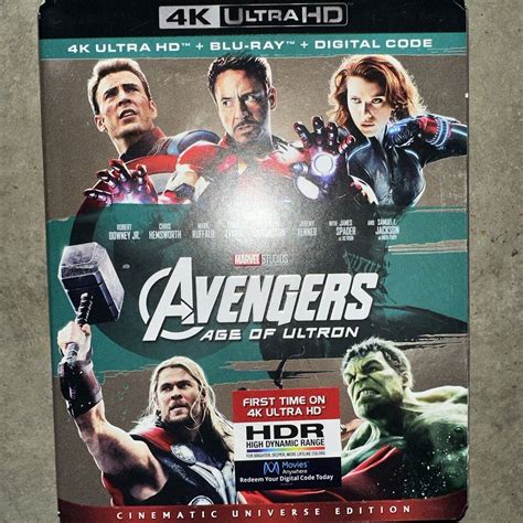 Avengers Age Of Ultron K Uhd Blu Ray With Blu Ray Disk Included