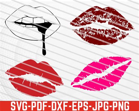 Dripping Lips Svg Kiss Design Lips Svg Kiss Svg Biting Lips Svg Kiss