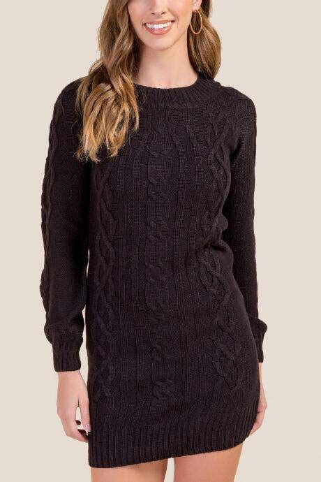 Josie Cable Knit Sweater Dress Francescas