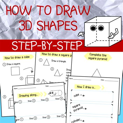 How to draw 3D Shapes Worksheets and BOOM cards - Worksheets Library