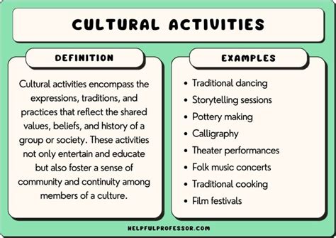 50 Cultural Activities With Real Life Examples