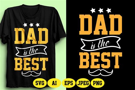 Dad Is The Best Fathers Day Svg 2 Graphic By Fatimaakhter01936 · Creative Fabrica